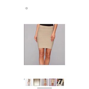 BCBGMAXAZRIA Women's Skirt Pencil Khaki Bodycon Stretch Bandage size M NWT